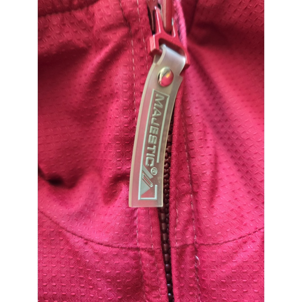 Majestic USC Trojans Bomber Jacket Mens XL Cardinal Gold Full Zip NCAA Vintage - Picture 11 of 16